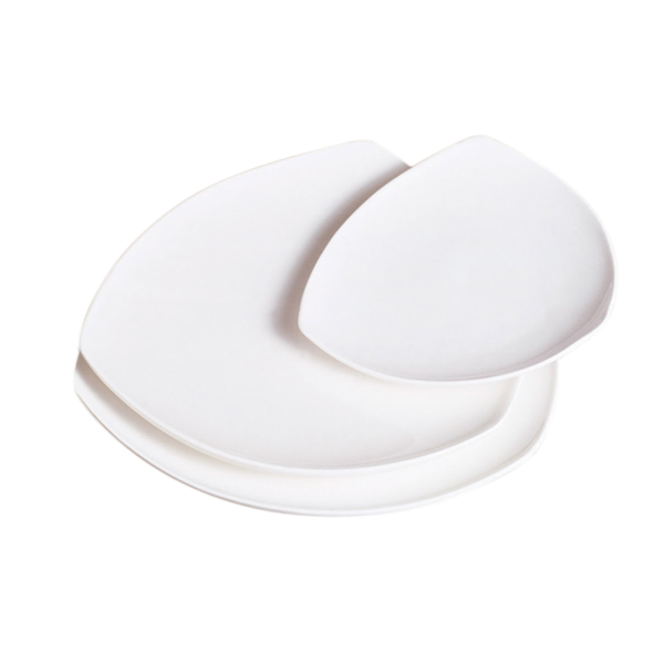 Garcia de pou PLATOS TRIANGULARES 25 5x3 4 CM BLANCO PORCELANA (4 UNID.)