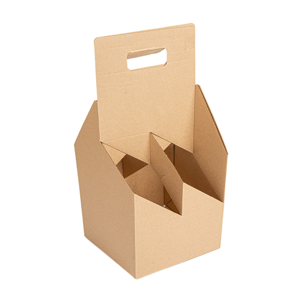 Garcia de pou PORTA BOTELLINES 4 BOTELLINES 330 G/M2 15x15x32 CM NATURAL CARTÓN ONDULADO MICROCANAL (200 UNID.)