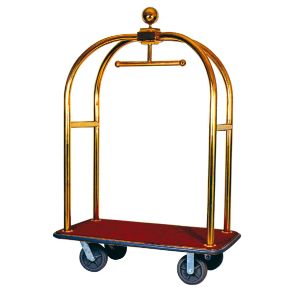 Garcia de pou PORTA MALETAS LUJO CON CÚPULA 112x61x190 7 CM DORADO INOX (1 UNID.)
