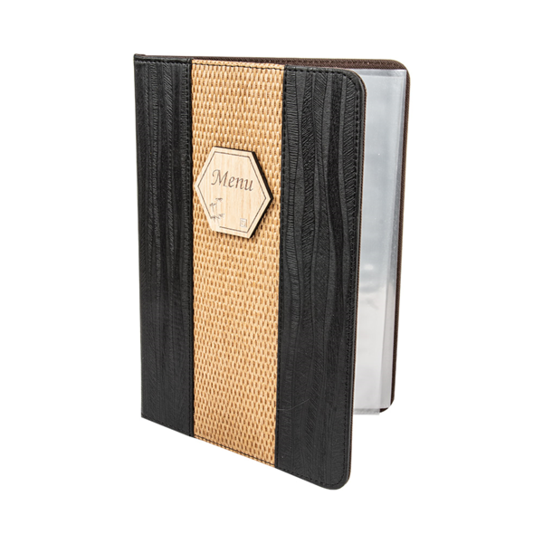 Garcia de pou PORTA MENÚ 8 FUNDAS DIN-A4 22x31 CM NEGRO PVC (1 UNID.)