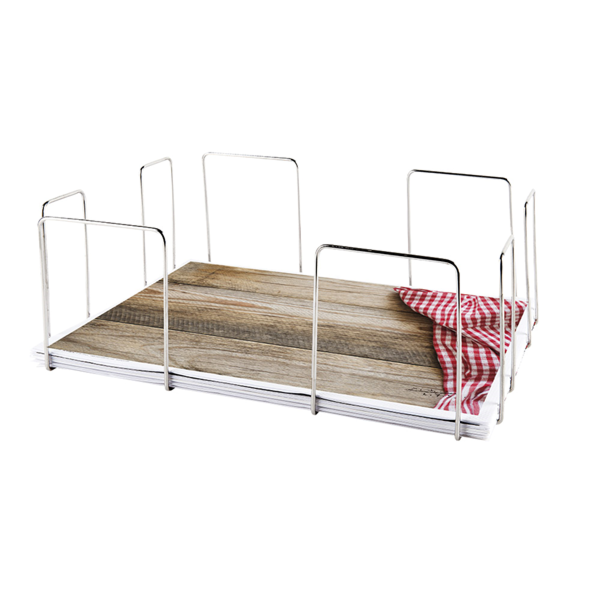 Garcia de pou PORTAMANTELINES 44x33 5x15 CM PLATEADO INOX (1 UNID.)