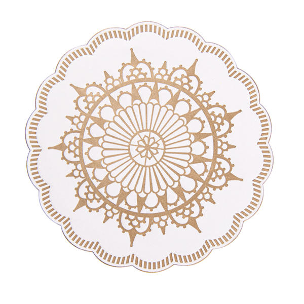 Garcia de pou POSAVASOS 9 CAPAS 8x18 G/M2 + (30+12) G/M2 Ø9 CM BLANCO TISSUE (3000 UNID.)