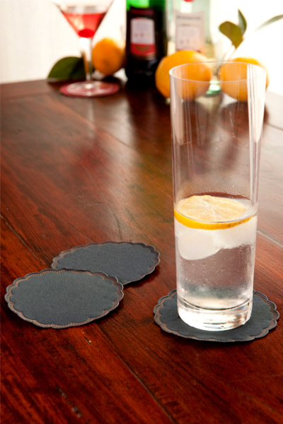 Garcia De Pou POSAVASOS 9 CAPAS 8x18 G/M2 + (30+12) G/M2 Ø9 CM NEGRO TISSUE (3000 UNID.)