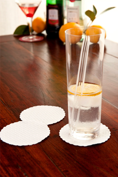 Garcia De Pou POSAVASOS 'DENTELLE' 70 G/M2 Ø9 CM BLANCO AIRLAID (3000 UNID.)