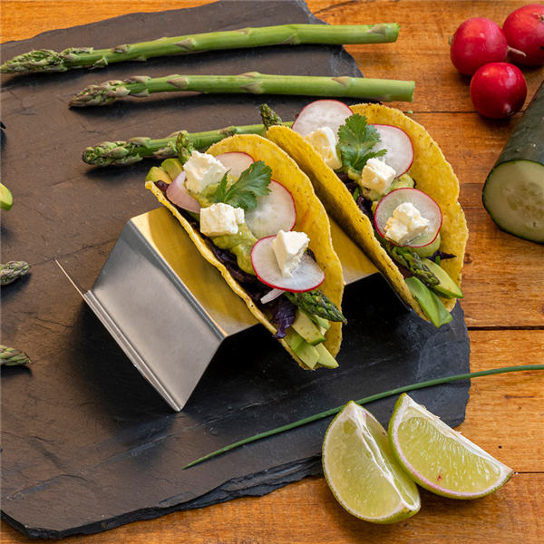 Garcia De Pou RACK 2/3 TACOS 'ARTINOX' 16 5x8x3 5 CM PLATEADO INOX (12 UNID.)