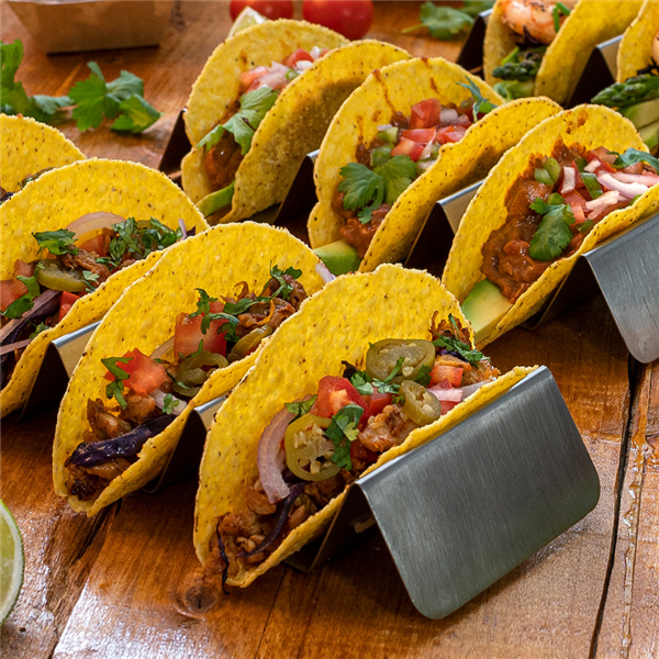 Garcia De Pou RACK 3/4 TACOS 'ARTINOX' 20 5x8x3 5 CM PLATEADO INOX (12 UNID.)
