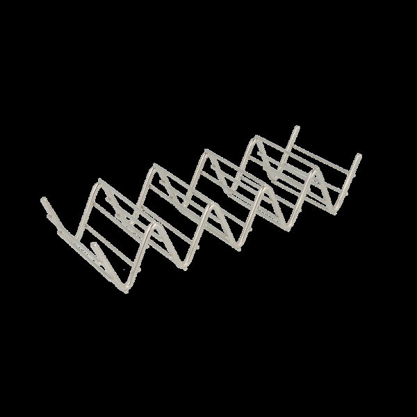 Garcia de pou RACK 4/5 TACOS 'ARTINOX' 19 7x6 4x3 8 CM PLATEADO INOX (1 UNID.)