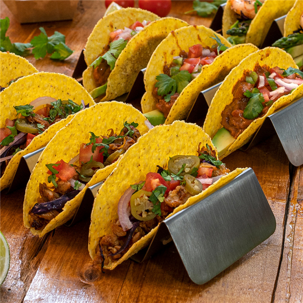 Garcia De Pou RACK 4/5 TACOS 'ARTINOX' 25 5x8x3 5 CM PLATEADO INOX (12 UNID.)