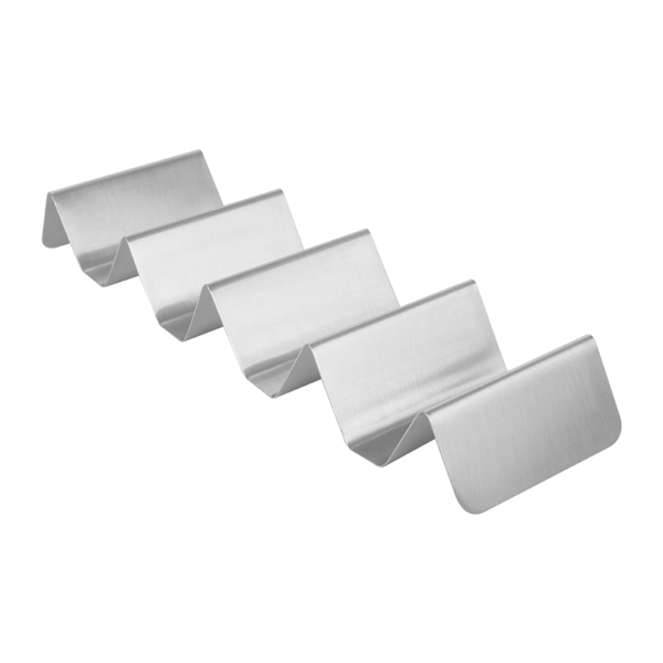Garcia de pou RACK 4/5 TACOS 'ARTINOX' 25 5x8x3 5 CM PLATEADO INOX (12 UNID.)