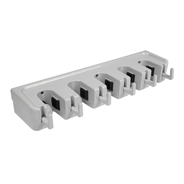 Garcia de pou RACK COLGADOR ESCOBAS 42x12 5x6 7 CM GRIS ABS (1 UNID.)
