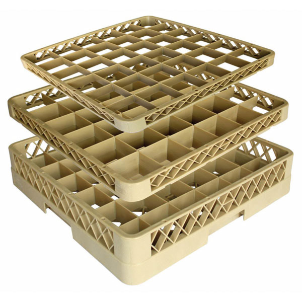 Garcia de pou RACK LAVAVAJILLAS DE 36 COMPART. VASOS 50x50x10 CM BEIGE PP (1 UNID.)