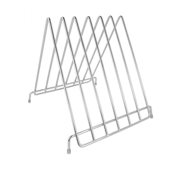 Garcia de pou RACK PARA 6 TABLAS DE CORTAR 27 9x30 5x27 7 CM PLATEADO INOX (1 UNID.)