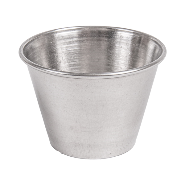 Garcia De Pou RAMEQUINES CON TAPA 'ARTINOX' 75 ML Ø 6x4 5 CM PLATEADO INOX + LDPE (72 UNID.)