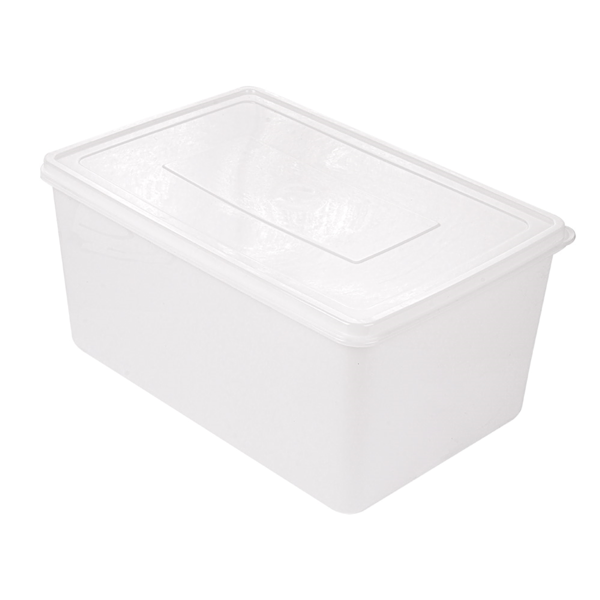 Garcia de pou RECIPIENTE ALIMENTOS + TAPA INCORPORADA 6750 ML 30x20x15 CM BLANCO PP (1 UNID.)