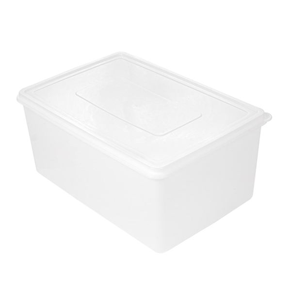 Garcia de pou RECIPIENTE ALIMENTOS + TAPA INCORPORADA 9650 ML 34 5x23x16 CM BLANCO PP (1 UNID.)