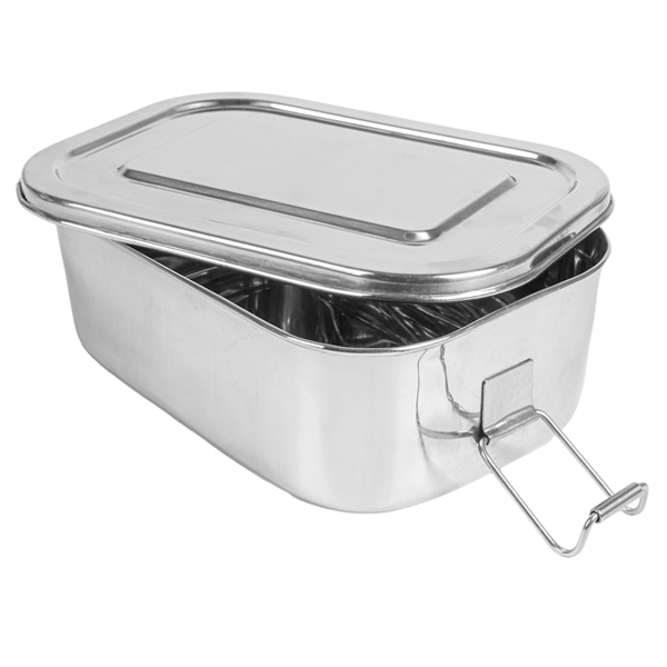 Garcia De Pou RECIPIENTE CON TAPA 'ARTINOX' 1300 ML 18x13x5 CM PLATEADO INOX (12 UNID.)