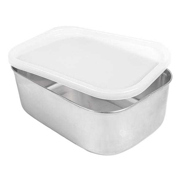 Garcia De Pou RECIPIENTE CON TAPA 'ARTINOX' 1300 ML 18x13x6 CM PLATEADO INOX + LDPE (12 UNID.)