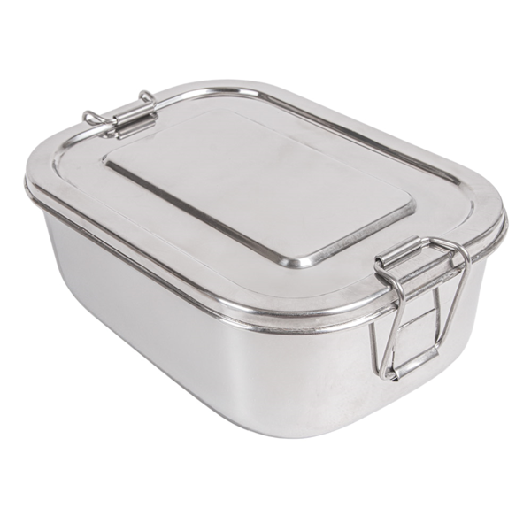 Garcia de pou RECIPIENTE CON TAPA 'ARTINOX' 750 ML 16x10 5x5 CM PLATEADO INOX (12 UNID.)