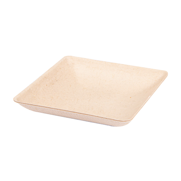 Garcia de pou RECIPIENTE CUADRADO 'BIONIC' 6 5x6 5x1 2 CM NATURAL BAGAZO (1000 UNID.)