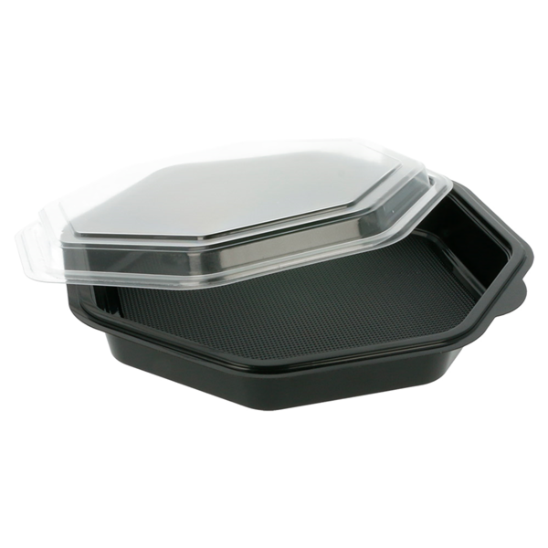 Garcia De Pou RECIPIENTES 1064 ML 23x23x5 CM NEGRO PS (200 UNID.)