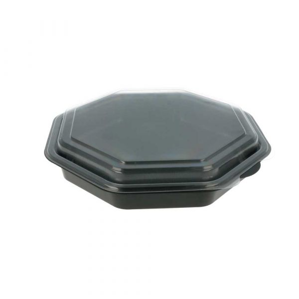 Garcia de pou RECIPIENTES 1064 ML 23x23x5 CM NEGRO PS (200 UNID.)