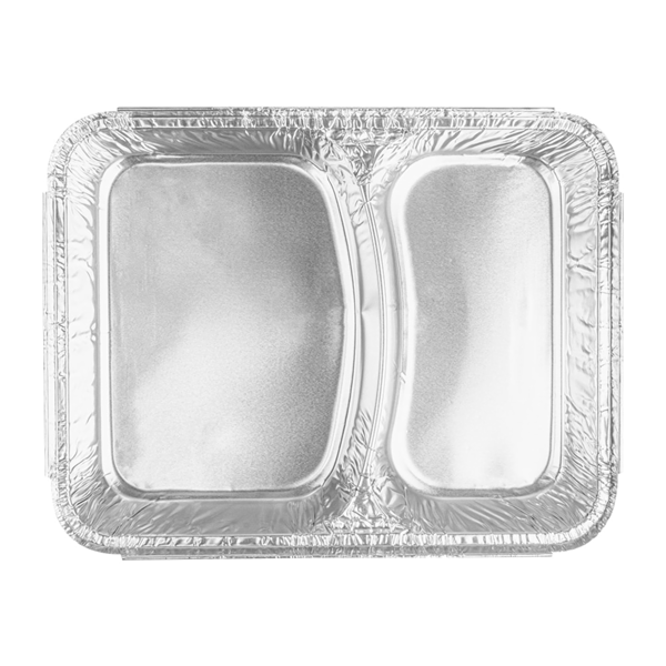 Garcia De Pou RECIPIENTES 2 COMPARTIMENTOS 520/530 ML 22 7x17 7x3 CM ALUMINIO (800 UNID.)