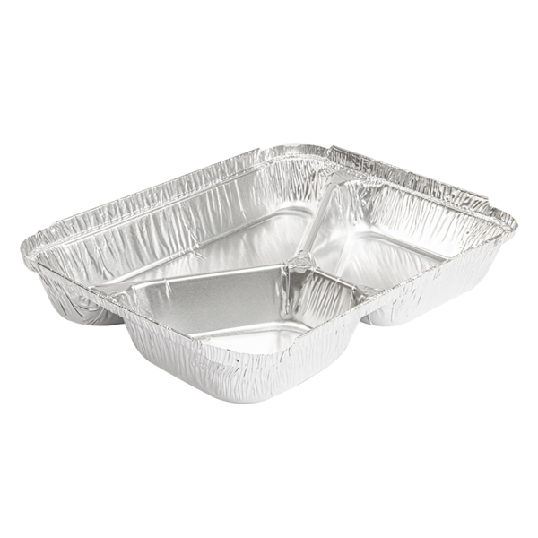 Garcia de pou RECIPIENTES 3 COMPARTIMENTOS 380/220/166 ML 22 7x17 7x3 CM ALUMINIO (800 UNID.)