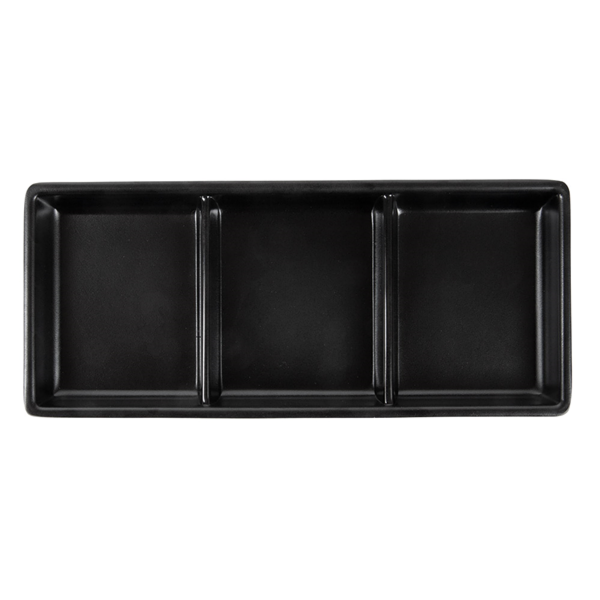 Garcia De Pou RECIPIENTES 3 COMPARTIMENTOS 'ASAMI WARE' 19 8x8 8x2 5 CM NEGRO MELAMINA (15 UNID.)