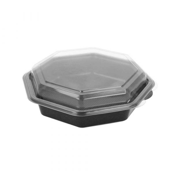 Garcia de pou RECIPIENTES 680 ML 19x19x5 CM NEGRO PS (300 UNID.)