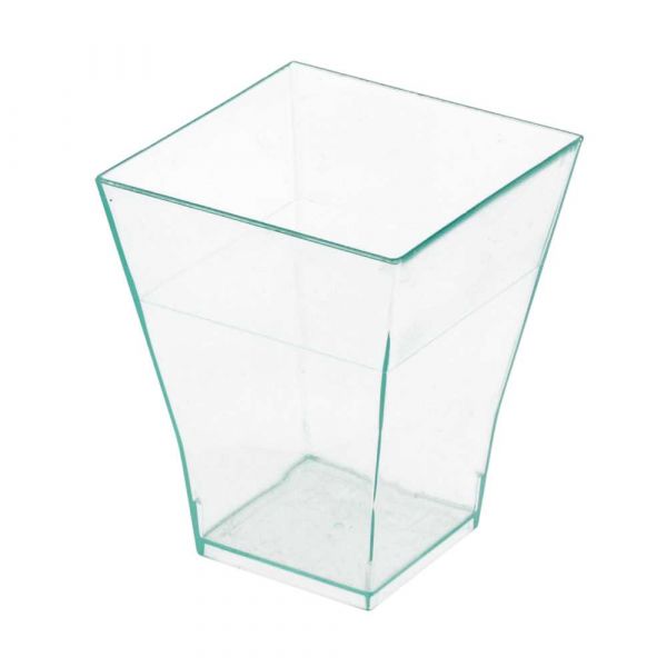 Garcia de pou RECIPIENTES APERITIVOS REUTILIZABLES 'BOUQUET' 4 5x4 5x5 5 CM VERDE AGUA PS (576 UNID.)