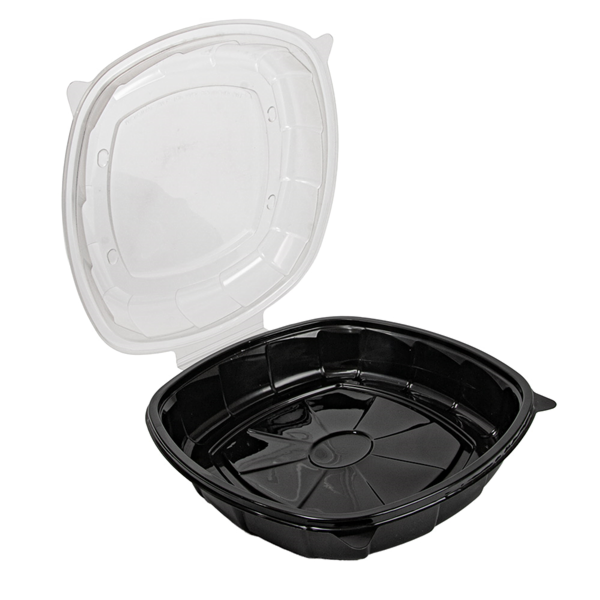 Garcia De Pou RECIPIENTES CON TAPA BISAGRA MICROONDABLES 1370 ML 25 1x25 8x7 4 CM NEGRO PP (100 UNID.)