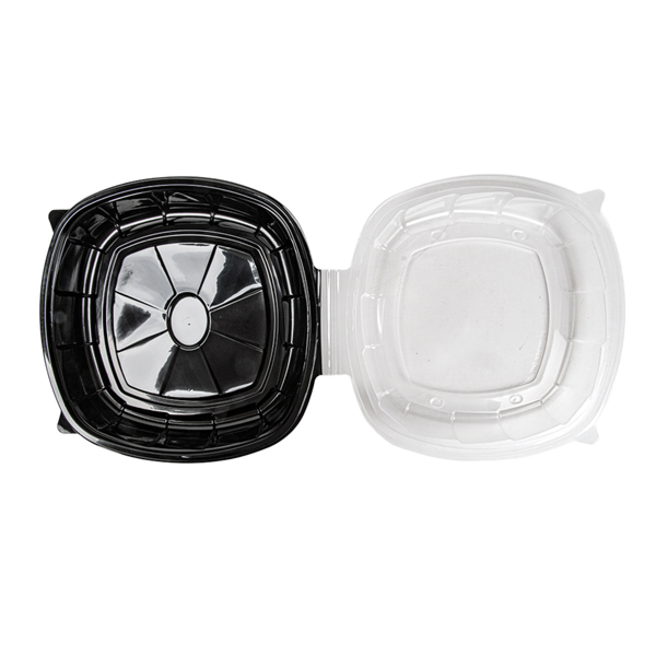 Garcia De Pou RECIPIENTES CON TAPA BISAGRA MICROONDABLES 1370 ML 25 1x25 8x7 4 CM NEGRO PP (100 UNID.)