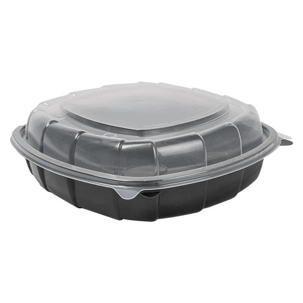 Garcia de pou RECIPIENTES CON TAPA BISAGRA MICROONDABLES 1370 ML 25 1x25 8x7 4 CM NEGRO PP (100 UNID.)