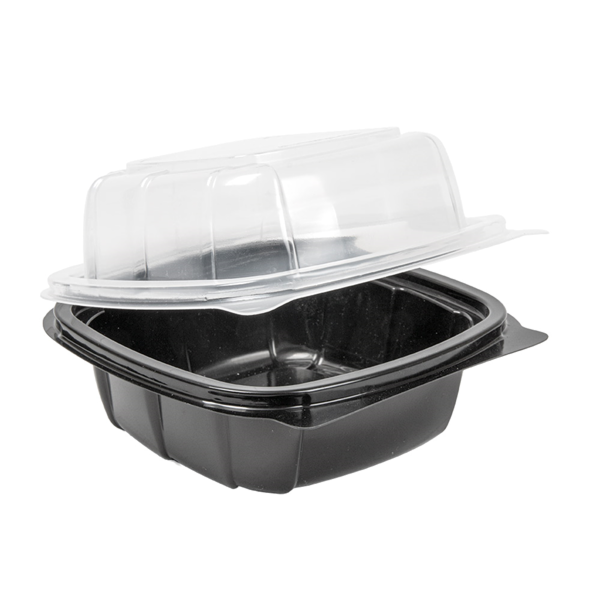 Garcia De Pou RECIPIENTES CON TAPA BISAGRA MICROONDABLES 468 ML 15 1x15 7x8 3 CM NEGRO PP (180 UNID.)