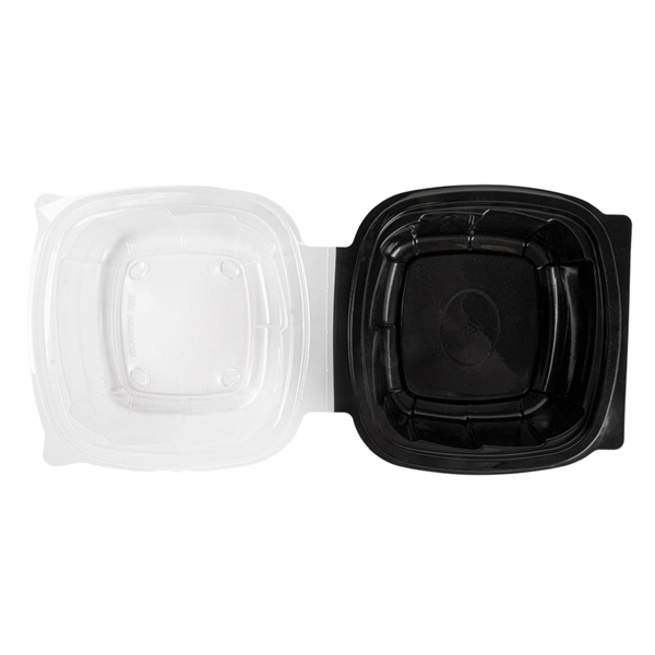 Garcia De Pou RECIPIENTES CON TAPA BISAGRA MICROONDABLES 468 ML 15 1x15 7x8 3 CM NEGRO PP (180 UNID.)