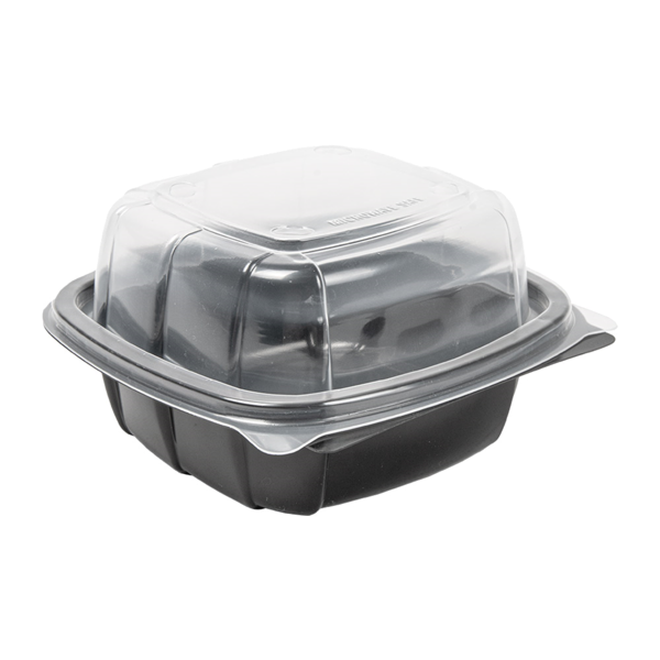Garcia de pou RECIPIENTES CON TAPA BISAGRA MICROONDABLES 468 ML 15 1x15 7x8 3 CM NEGRO PP (180 UNID.)