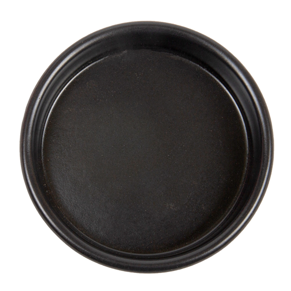 Garcia De Pou RECIPIENTES DE LOZA PARA CREMA CATALANA 220 ML Ø12x2 6 CM NEGRO CERÁMICA (44 UNID.)
