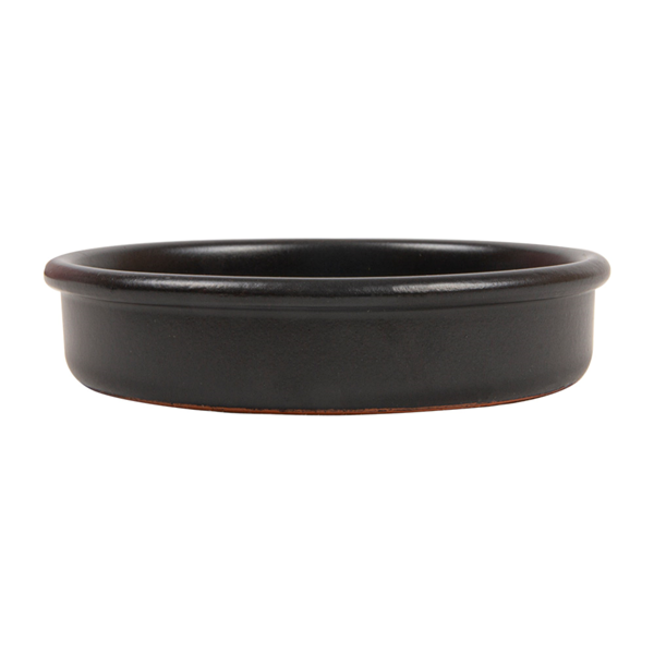 Garcia De Pou RECIPIENTES DE LOZA PARA CREMA CATALANA 220 ML Ø12x2 6 CM NEGRO CERÁMICA (44 UNID.)
