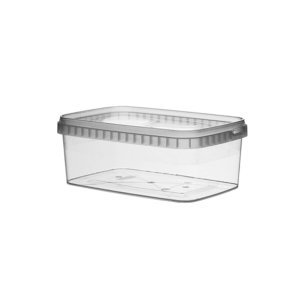 Garcia de pou RECIPIENTES INVIOLABLES + TAPAS 1200 ML 19 2x12 6x7 3 CM TRANSPARENTE PP (150 UNID.)
