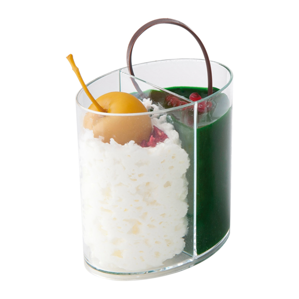 Garcia De Pou RECIPIENTES INYECTADOS REUTILIZABLES "ELIPSES" 2x60 ML 6 5x4 5x6 5 CM TRANSPARENTE PS (300 UNID.)