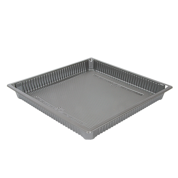 Garcia de pou RECIPIENTES PARA "SUSHI" 1473 ML 26 5x26 5x3 CM PLATEADO RPET (140 UNID.)