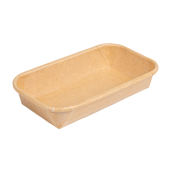 Garcia de pou RECIPIENTES PARA "SUSHI" 20PE + 280 +16PE G/M2 14x8x2 4 CM NATURAL KRAFT (800 UNID.)