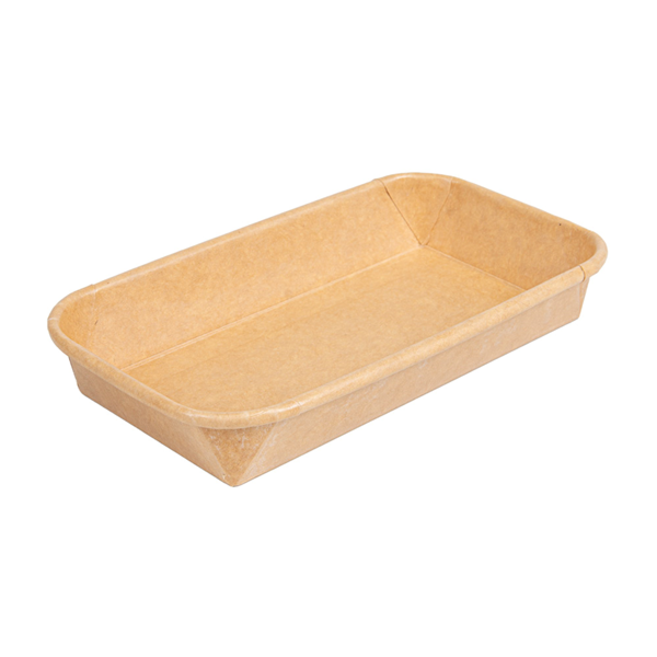 Garcia de pou RECIPIENTES PARA "SUSHI" 20PE + 280 +16PE G/M2 16x9 1x2 4 CM NATURAL KRAFT (800 UNID.)