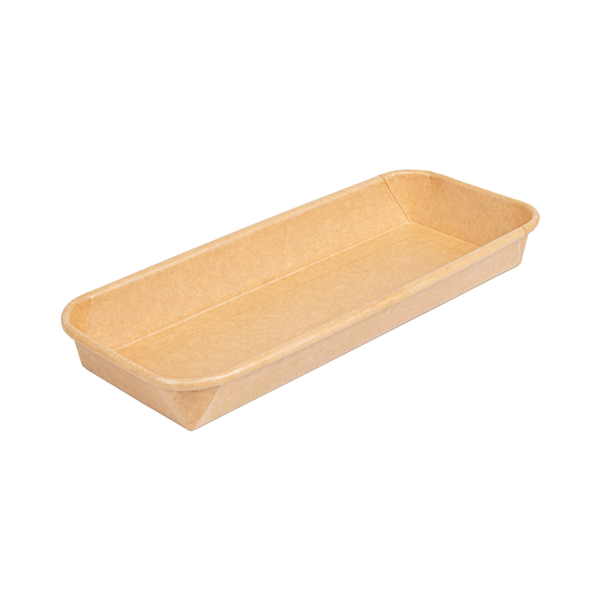 Garcia de pou RECIPIENTES PARA "SUSHI" 20PE + 280 +16PE G/M2 22 1x9 1x2 4 CM NATURAL KRAFT (600 UNID.)