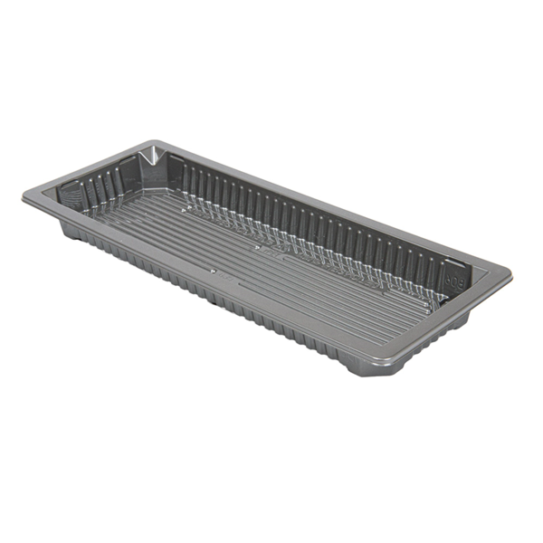 Garcia de pou RECIPIENTES PARA "SUSHI" 225 ML 22x9x2 CM PLATEADO RPET (328 UNID.)