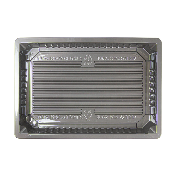 Garcia De Pou RECIPIENTES PARA "SUSHI" 244 ML 16 6x11 5x2 CM PLATEADO RPET (312 UNID.)