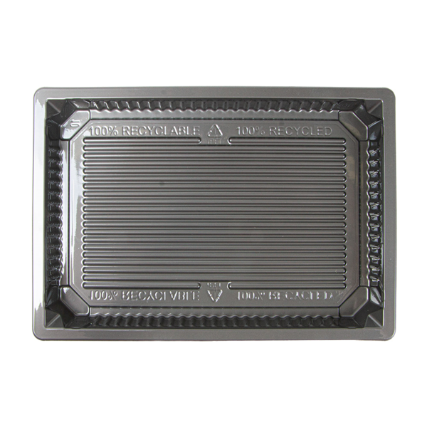 Garcia De Pou RECIPIENTES PARA "SUSHI" 307 ML 18 5x12 9x2 CM PLATEADO RPET (352 UNID.)