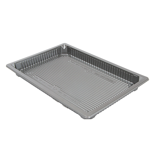 Garcia de pou RECIPIENTES PARA "SUSHI" 442 ML 22 9x15 5x2 1 CM PLATEADO RPET (140 UNID.)