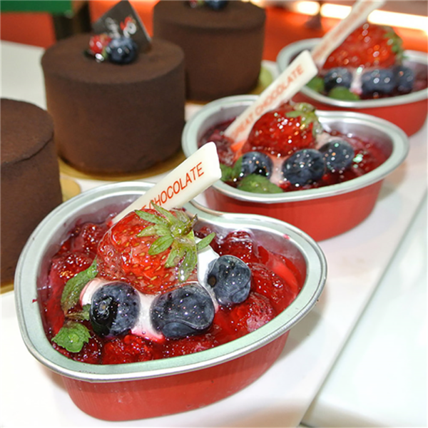 Garcia De Pou RECIPIENTES PASTELERÍA 100 ML 8 8x7 8x3 CM ROJO ALUMINIO (100 UNID.)