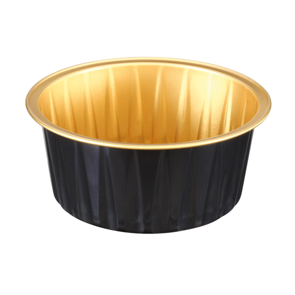 Garcia de pou RECIPIENTES PASTELERÍA 150 ML Ø9 3x3 3 CM ORO/NEGRO ALUMINIO (100 UNID.)